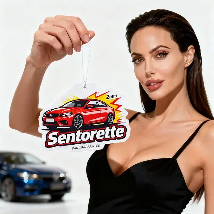 Sentorette personalized car air fresheners souvenir gadget for congresses, fairs, association meetings﻿﻿